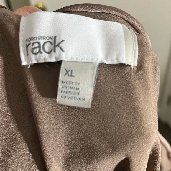 Elegant Brown Satin Nordstrom Rack Skirt - Picture 2 of 6